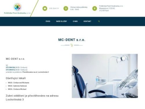 Stomatologie MC-DENT s.r.o. - MUDr. Michael Cimbura