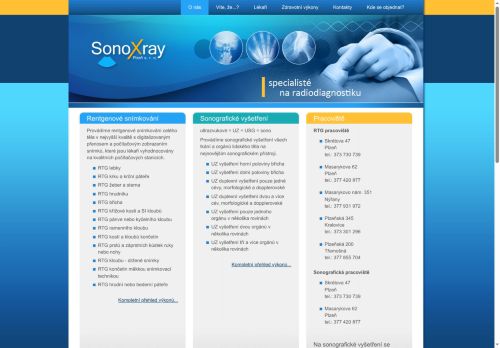 Zobrazit webové stránky Sonografie, RTG SonoXray Plzeň, s.r.o. - Poliklinika Doubravka