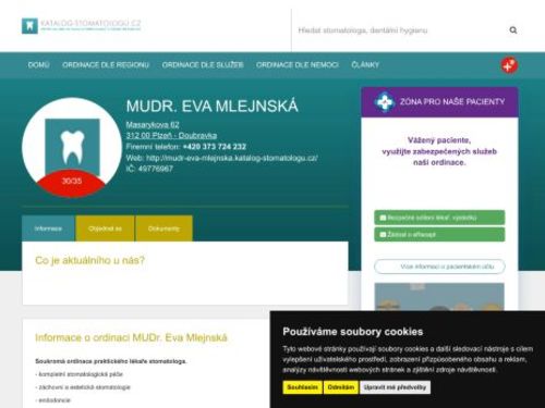 Stomatologie - MUDr. Eva Mlejnská