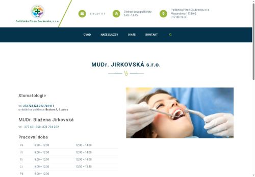 Zobrazit webové stránky Stomatologie - MUDr. Blažena Jirkovská, MUDr. Veronika Jirkovská