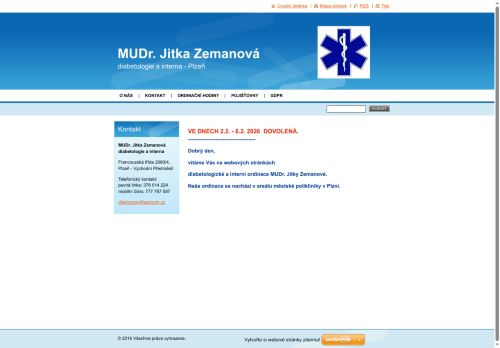 Zobrazit webové stránky Diabetologická a interní ambulance  - MUDr. Jitka Zemanová, doc. MUDr. Silvie Lacigová Ph.D.