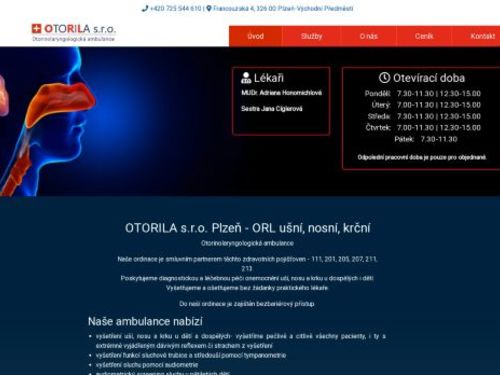ORL OTORILA s.r.o. - MUDr. Adriana Honomichlová