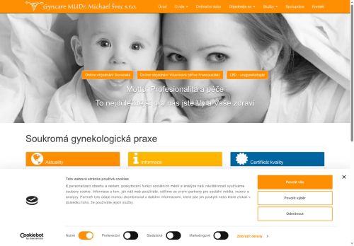 Zobrazit webové stránky Gynekologická ambulance Gyncare MUDr. Michael Švec s.r.o. (ordinace Slovanská tř.)