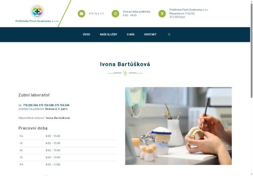 Zobrazit webové stránky Zubní laboratoř - Ivona Bartůšková
