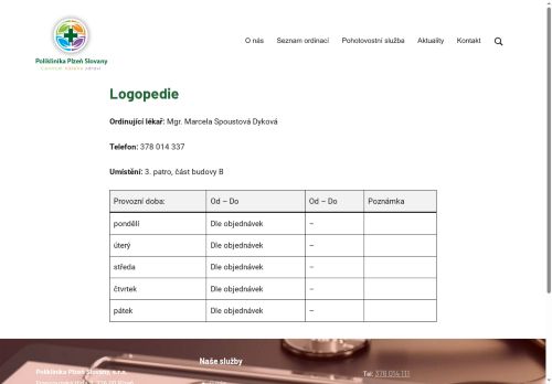 Zobrazit webové stránky Logopedická ambulance - Mgr. Marcela Spoustová Dyková