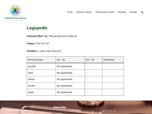 Logopedická ambulance - Mgr. Marcela Spoustová Dyková