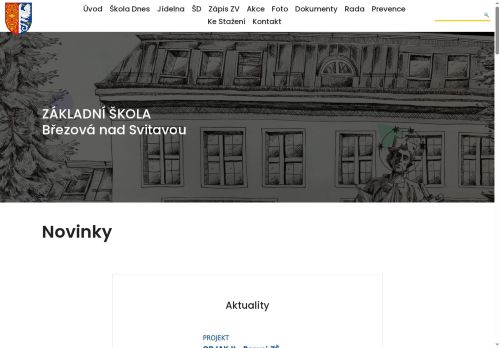 Webové stránky Základní škola Březová nad Svitavou, okres Svitavy, Březová nad Svitavou