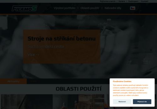 Webové stránky FILAMOS, s.r.o., Příbram