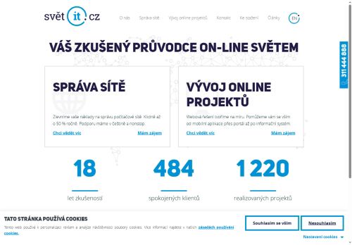 Webové stránky Svět IT s.r.o., Benešov
