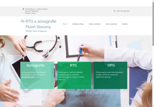 Zobrazit webové stránky RTG a sonografie - MUDr. Věra Čejková