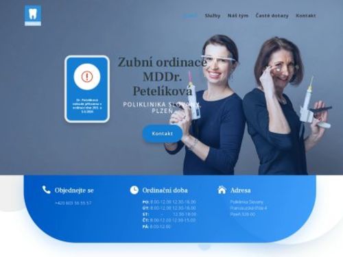 Zubní ordinace - MDDr. Adéla Petelíková, MDDr. Eva Kubíková