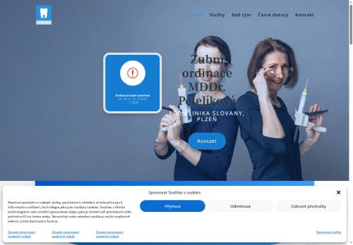 Zobrazit webové stránky Zubní ordinace - MDDr. Adéla Petelíková, MDDr. Eva Kubíková