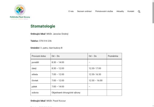 Zobrazit webové stránky Stomatologie - MDDr. Pavel Kocour
