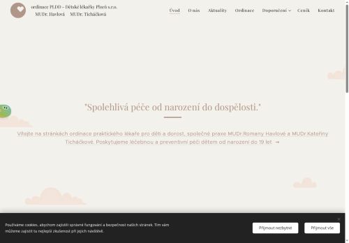 Zobrazit webové stránky Praktický lékař pro děti a dorost Dětské lékařky Plzeň s.r.o.  - MUDr. Romana Havlová, MUDr. Kateřina Ticháčková