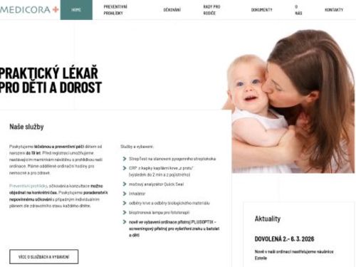 Praktický lékař pro děti a dorost Medicora Plus, s.r.o. - MUDr. Radana Pečenková, MUDr. Kamila Pečenková