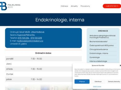 Endokrinologická ambulance - MUDr. Jitka Hodková