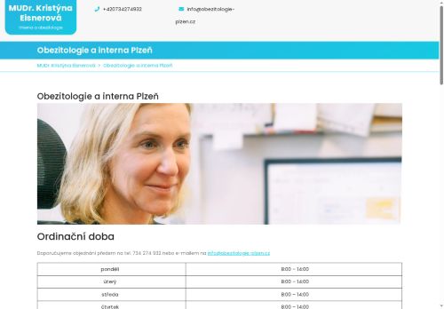 Zobrazit webové stránky Interní a obezitologická ordinace - MUDr. Kristýna Eisnerová