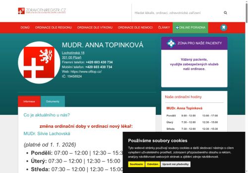Zobrazit webové stránky Oční ordinace - MUDr. Anna Topinková