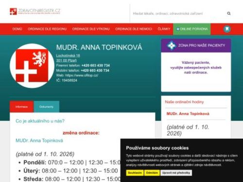 Oční ordinace - MUDr. Anna Topinková