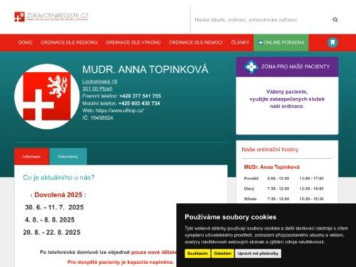 Oční ordinace - MUDr. Anna Topinková