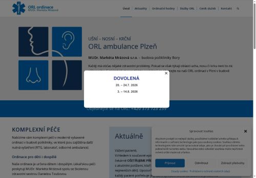 Zobrazit webové stránky ORL - MUDr. Markéta Mrázová