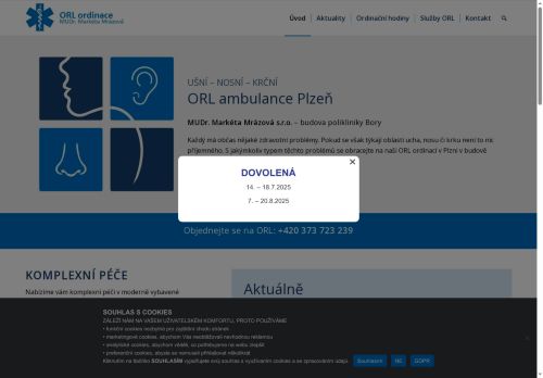 Zobrazit webové stránky ORL - MUDr. Markéta Mrázová