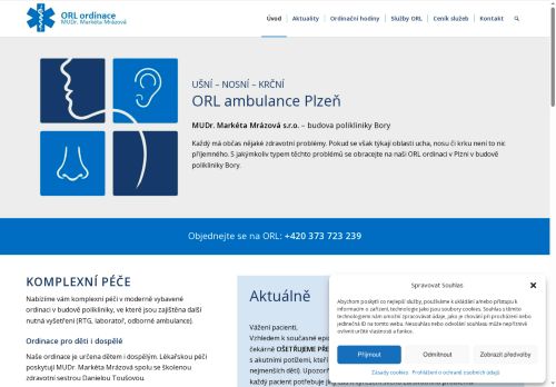 Zobrazit webové stránky ORL - MUDr. Markéta Mrázová
