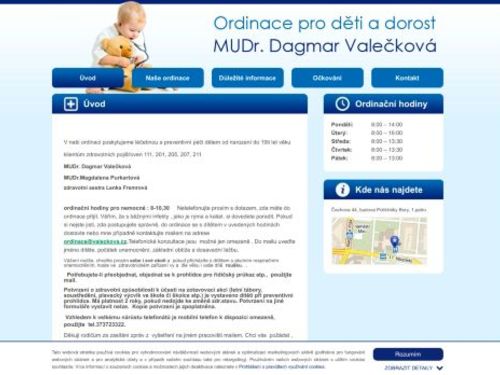 Praktický lékař pro děti a dorost - MUDr. Dagmar Valečková