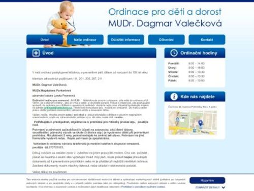 Praktický lékař pro děti a dorost - MUDr. Dagmar Valečková