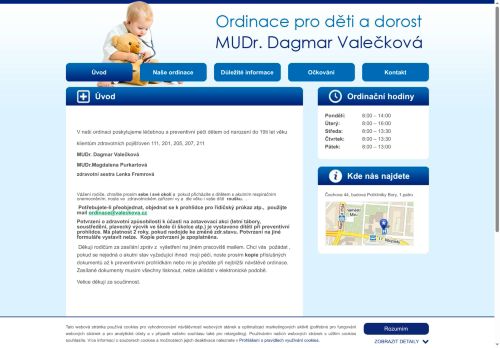 Zobrazit webové stránky Praktický lékař pro děti a dorost - MUDr. Dagmar Valečková