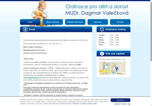 Zobrazit webové stránky Praktický lékař pro děti a dorost - MUDr. Dagmar Valečková