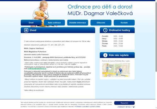 Zobrazit webové stránky Praktický lékař pro děti a dorost - MUDr. Dagmar Valečková