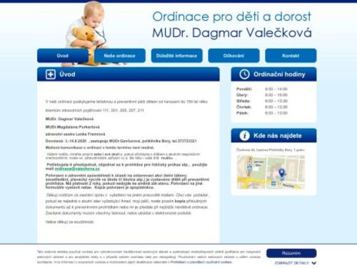 Praktický lékař pro děti a dorost - MUDr. Dagmar Valečková