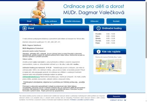 Zobrazit webové stránky Praktický lékař pro děti a dorost - MUDr. Dagmar Valečková