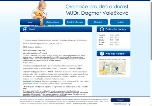 Zobrazit webové stránky Praktický lékař pro děti a dorost - MUDr. Dagmar Valečková