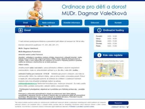 Praktický lékař pro děti a dorost - MUDr. Dagmar Valečková