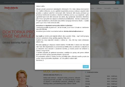 Zobrazit webové stránky Praktický lékař pro děti a dorost - MUDr. Lenka Emmerová