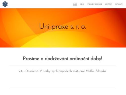 Praktický lékař pro dospělé Uni-praxe s.r.o. - MUDr. Jana Zemanová