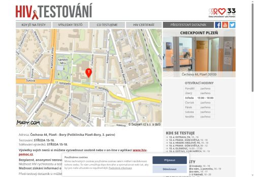 Zobrazit webové stránky HIV testování - Poliklinika Bory