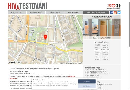 Zobrazit webové stránky HIV testování - Poliklinika Bory