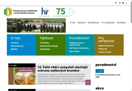 Národní centrum zemědělského a potravinářského výzkumu, v. v. i. nabízí práci na pozici samostatný odborný pracovník (m/ž) v obci Ivanovice na Hané