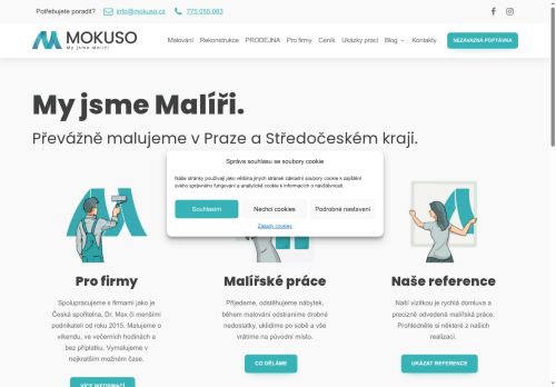 MOKUSO s.r.o. nabízí práci na pozici Malíři (včetně stavebních lakýrníků a natěračů), tapetáři v obci Praha