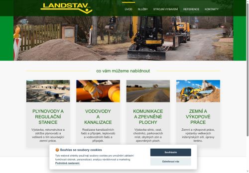 Webové stránky LANDSTAV s.r.o., Plzeň