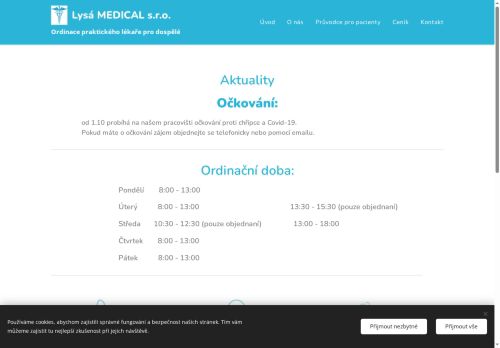 Zobrazit webové stránky Praktický lékař pro dospělé Lysá MEDICAL s.r.o. - MUDr. Luděk Serbus