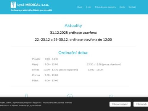 Praktický lékař pro dospělé Lysá MEDICAL s.r.o. - MUDr. Luděk Serbus