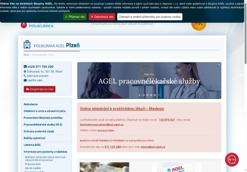Zobrazit webové stránky Poliklinika AGEL Plzeň