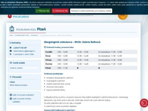 Alergologická ambulance - MUDr. Valerie Balínová