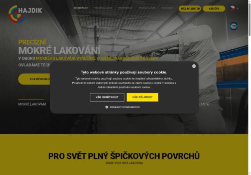 Webové stránky HAJDIK Moulding s.r.o., Olšany u Prostějova