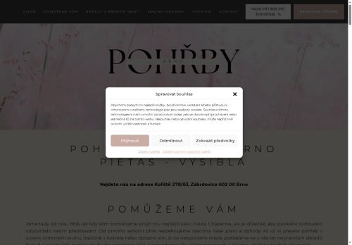 Zobrazit webové stránky Pohřební služba Brno - PIETAS - VYSIBLA