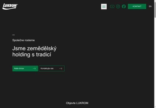 Webové stránky LUKROM plus s.r.o., Svatobořice-Mistřín